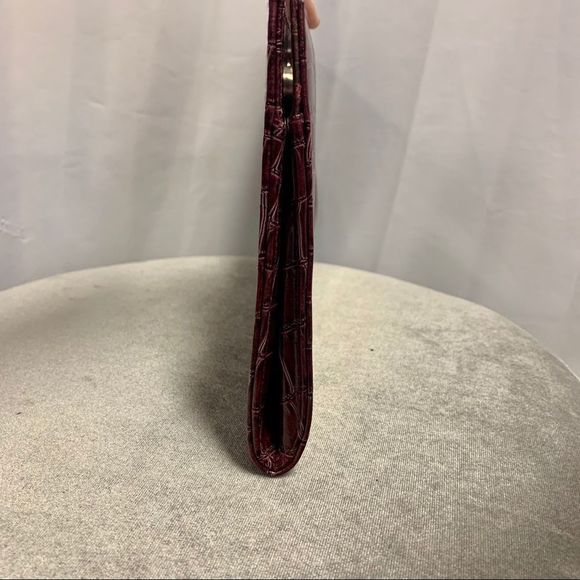 BURGUNDY maroon clutch purse - Picture 2 of 6